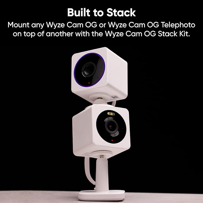 WYZE Cam OG Indoor/Outdoor 1080p Wi-Fi Smart Home Security Camera with Color Night Vision, Motion Detection, 2-Way Audio, Compatible with Alexa & Google, Black (2-Pack), Free Expert Setup (Renewed)