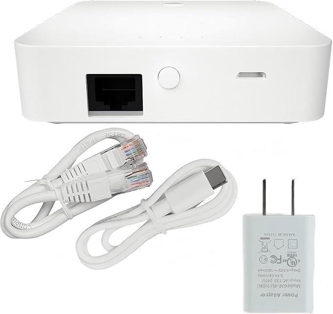 Tuya ZigBee 3.0 Wired Gateway,Hub Wired Bridge,Compatible with Alexa/Google Assistant, Work with Smart Life APP Device PIR Motion Detector Door Sensor Touch Wall Light Switch (GC-ZTY02W)
