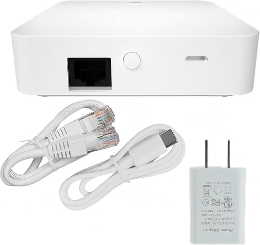 Tuya ZigBee 3.0 Wired Gateway,Hub Wired Bridge,Compatible with Alexa/Google Assistant, Work with Smart Life APP Device PIR Motion Detector Door Sensor Touch Wall Light Switch (GC-ZTY02W)