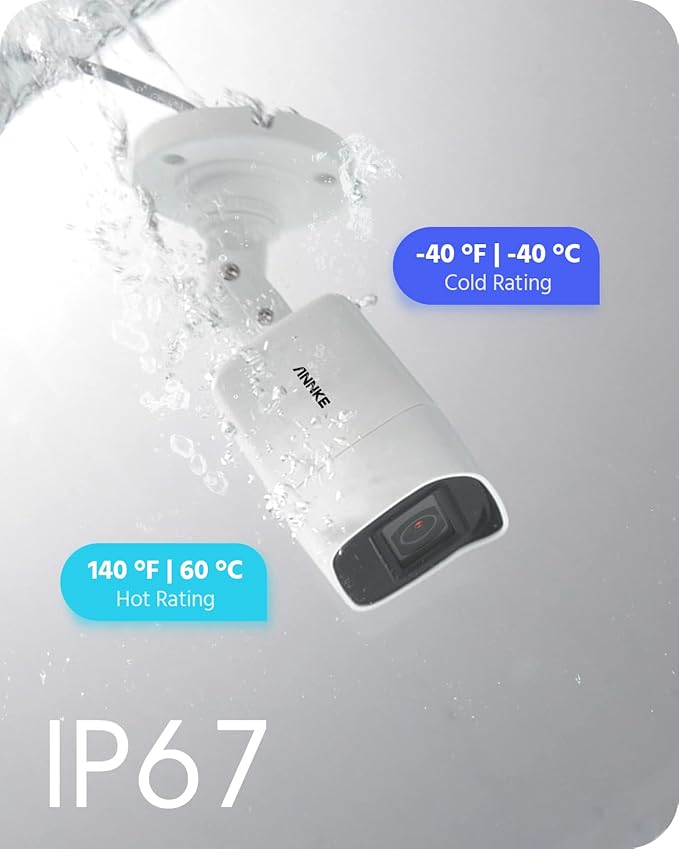 ANNKE 4K Security Camera System, 8CH 8MP AI DVR with Human & Vehicle Detection, 2TB HDD and 8 x 4K IP67 Bullet Home & Surveillance Cameras, Work with Alexa, Easy Remote View, Smart Color Night Vision