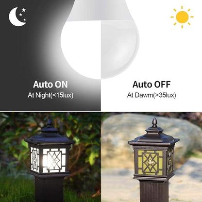 YSJX Lights, Pack of 5, LED Dusk to Dawn Night Bulb, AC85-265V 10W/15W Sensor Smart Lamp, Auto Switch ON/Off Garden Lighting, Household Bulbs(15W)