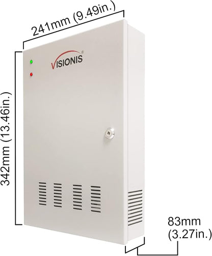 Visionis FPC-6135 Two Doors Access Control for Outswing Electric 1200lbs Maglock Time Attendance TCP/IP Wiegand Controller Box, Black Indoor/Outdoor Card Reader, Software + 20,000 Users Kit