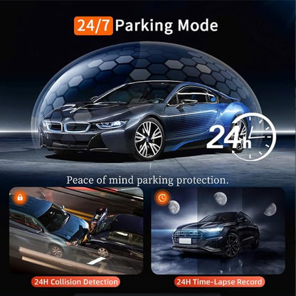 Volvo Dash Cam for XC90 2016-2022 T5/6/8, 4K Dash Camera with OEM-Style, No Visible Wires, Breeze Installation, Night Vision, WiFi & App, Parking Mode, Plug and Play, Loop Recording, 64GB Card