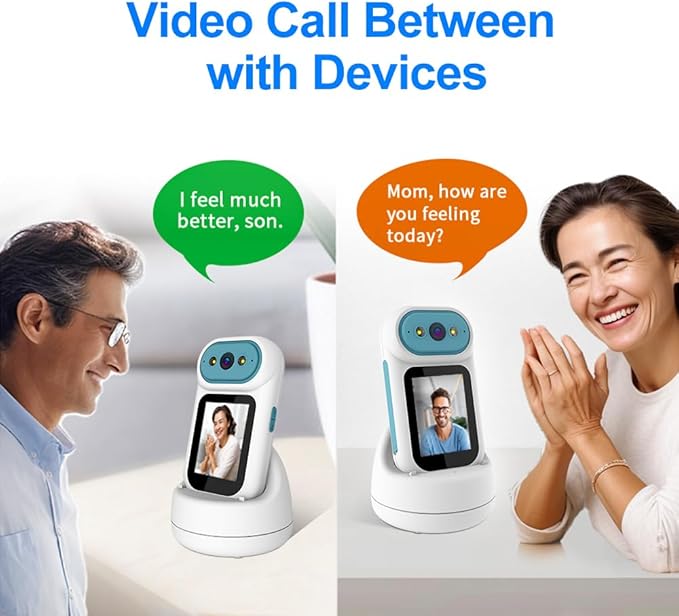 Video Calling Handheld Security Camera Indoor,Nanny Camera Baby Camera Pet Camera,2-Way Video Call 350°Pan Cameras for Home Security,Move Tracking,Alarm Push 1080P 2.8inch Screen,Night Vision