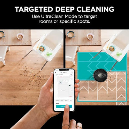 Shark AV2001WD AI VACMOP 2-in-1 Robot Vacuum and Mop with Self-Cleaning Brushroll, Home Mapping, Perfect for Pet Hair,Compatible Alexa,Wi-Fi Black/Brass (Renewed)
