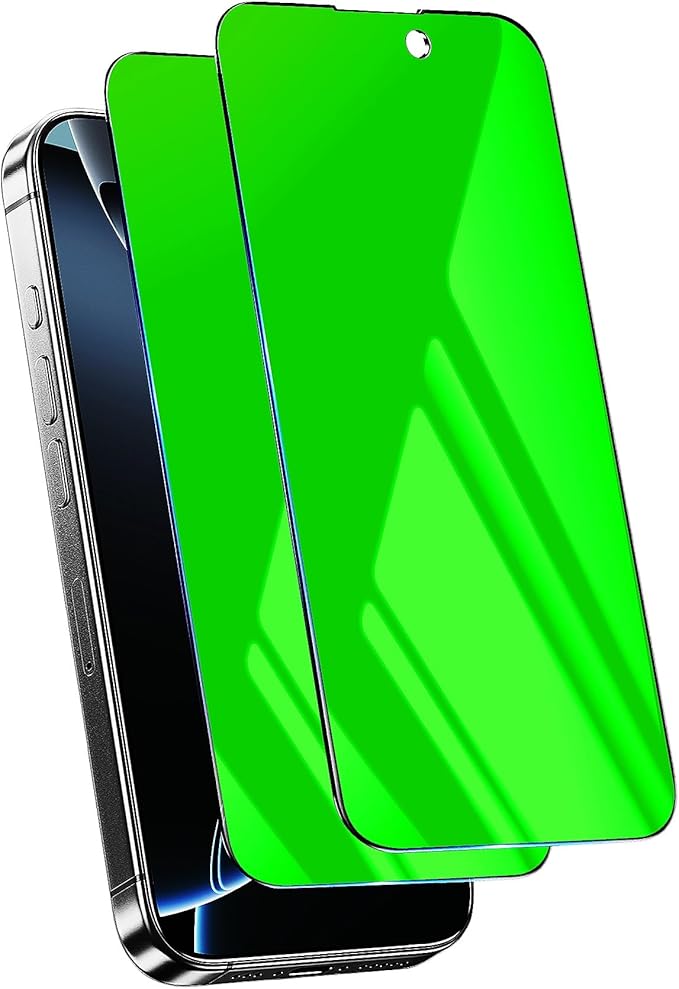 Privacy Screen Protector for iPhone 16 Pro Max Tempered Glass 6.9 inch Private Protective Film Anti-Blue Light Anti Spy No-Bubble Gradient Green [HD Clarity], 2-Pack