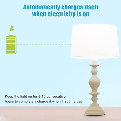 Rechargeable Light Bulbs, Back Up Battery Light Bulbs, 15W 80W Equivalent 6000K 1200mAh Battery Operated Light Bulb for Power Outage Hurricane, Emergency Lights for Home Power Failure, Pack of 4