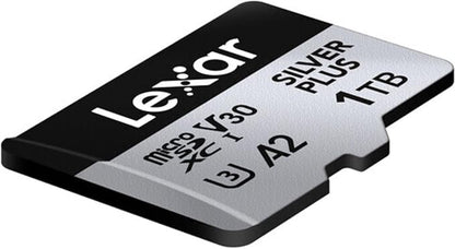 Lexar 1T Professional Silver Plus Micro SD Card, UHS-I, C10, U3, V30, Full HD & 4K, Up to 205/150 MB/s microSDXC Memory Card, for Videographers, Gamers (LMSSIPL001T-BNANU)