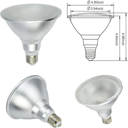 2 Pack RGB PAR38 Flood Light Outdoor with Remote, 30W=90W, Waterproof LED Color Changing Light Bulbs, 3000K Warm White, 1800lm, Christmas Party Decor Dimmable Lamp