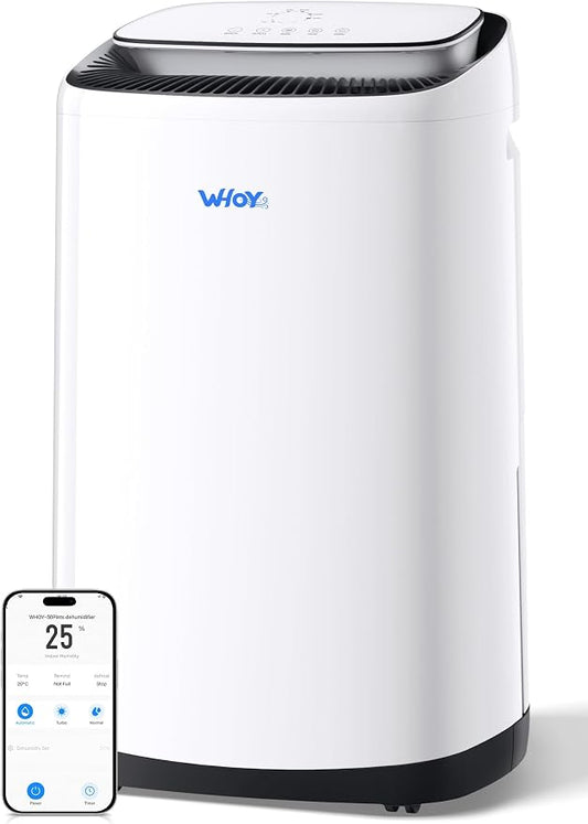 80 Pint Dehumidifier for Basement, 50 Pint DOE, Drain Hose, 5000 Sq Ft