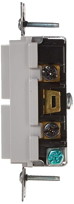 Leviton 15 Amp, 120/277 Volt, Decora Single-Pole, AC Combination Switch, Commercial Grade, Grounding, 5634-GY, Gray