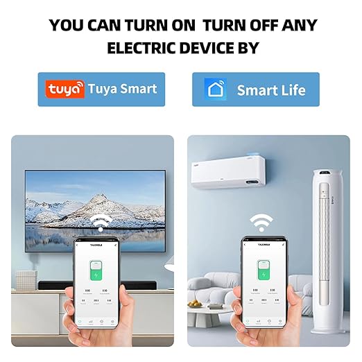 TUYA WiFi Smart Circuit Breaker Power Metering Energy Meter KWh 1P 230V 63A Voltmeter Ammeter Energy Meter DIN Rail Smart Life Wireless Remote Control Switch Timer Voice Control (16A)