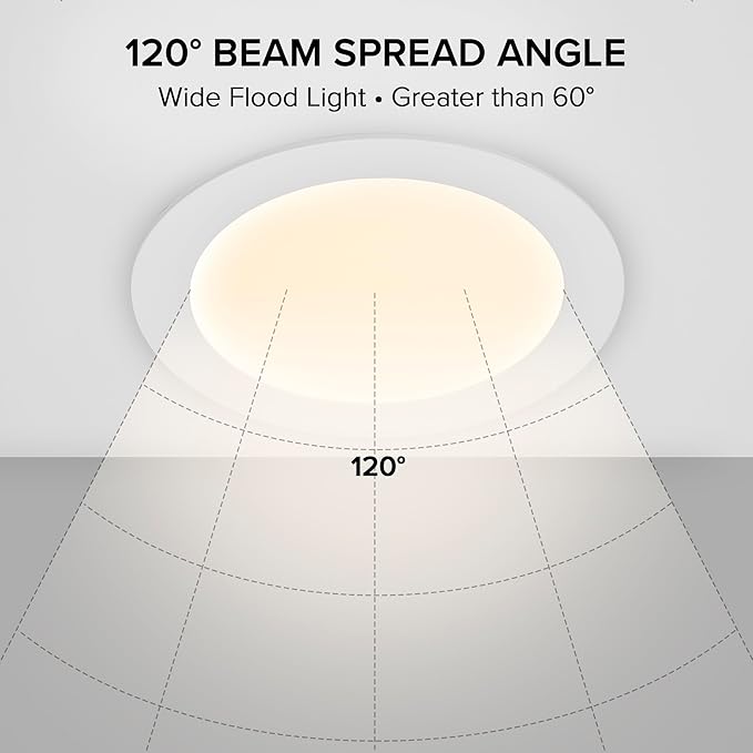 Maxxima 6 in. 5 CCT Ultra-Thin Recessed LED Downlight 1050 Lumens, Color Selectable 2700K-5000K (2700K/3000K/3500K/4000K/5000K), Canless, IC Rated, Slim, Dimmable, Junction Box Included