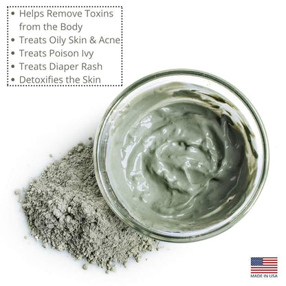 SMART SOLUTIONS Calcium Bentonite Clay, 2 lb Pure Indian Healing Clay - All Natural for External Use | DIY Facial Treatments, Deodorants, Hair Masks