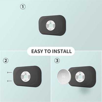Petrichor Nest Thermostat Wall Plate - Compatible With Google Nest 2020 - Trim Kit, Cover Accessory for Easy Installation - Charcoal