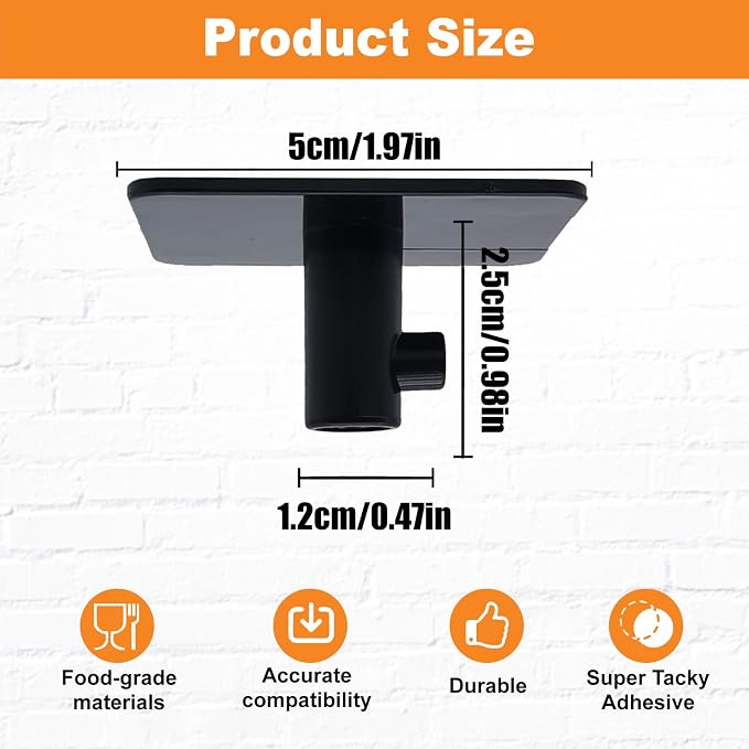 4 Pack Stand Mixer Attachment Holders Compatible with Kitchenaid Mixer Accessories (Black)