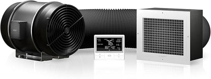 AC Infinity CLOUDWAY Whole House EC Fan T12, 1600 CFM with Temperature Humidity Controller, WiFi Integrated App Control – Ceiling Mount House Attic Vent Fan, Exhaust Home Ventilation System