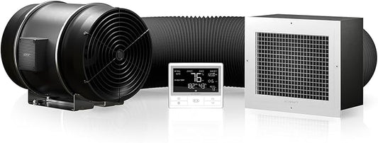 AC Infinity CLOUDWAY Whole House EC Fan T12, 1600 CFM with Temperature Humidity Controller, WiFi Integrated App Control – Ceiling Mount House Attic Vent Fan, Exhaust Home Ventilation System