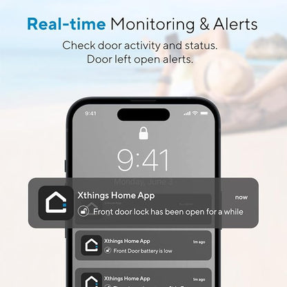 ULTRALOQ U-Bolt WiFi Smart Lock with Door Sensor, Smart Keypad Deadbolt Lock for Front Door, Built-in Wi-Fi, Remote Control, App Passcode Unlock, Auto Unlock, Auto Locking, Share Access, ANSI Grade 1