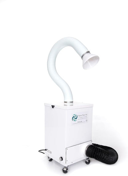 Extract-All Salon Pure Air 3 Ventilation System 350 CFM – Source Capture Exhaust for Nail Salon, Tattoo, Spa & Esthetician Workstations (SPA3, White)