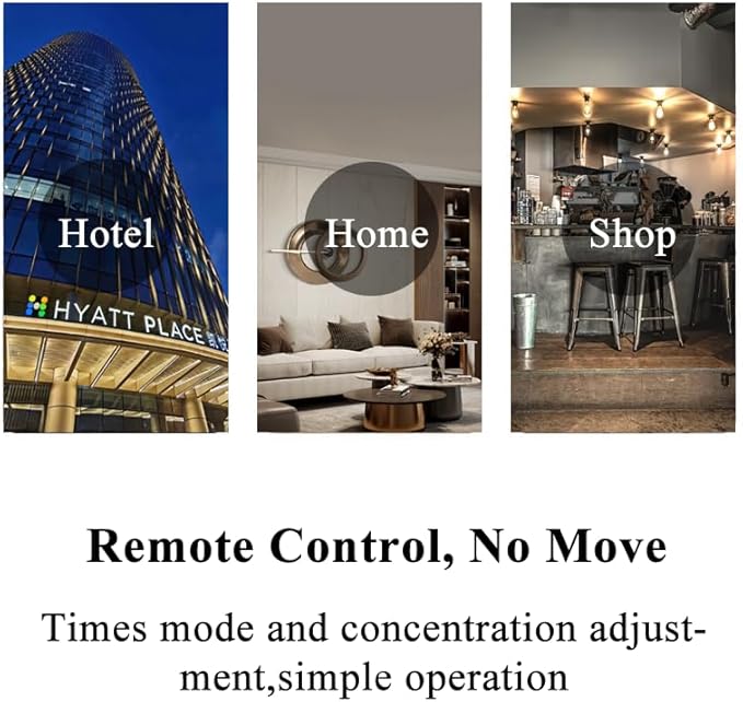 Smart Essential Oil Diffuser, 1500 Sq Ft Coverage, Cold Air Tech, Bluetooth App Control, Remote, Timer & Adjustable Mist, for Home Office Hotel - Black