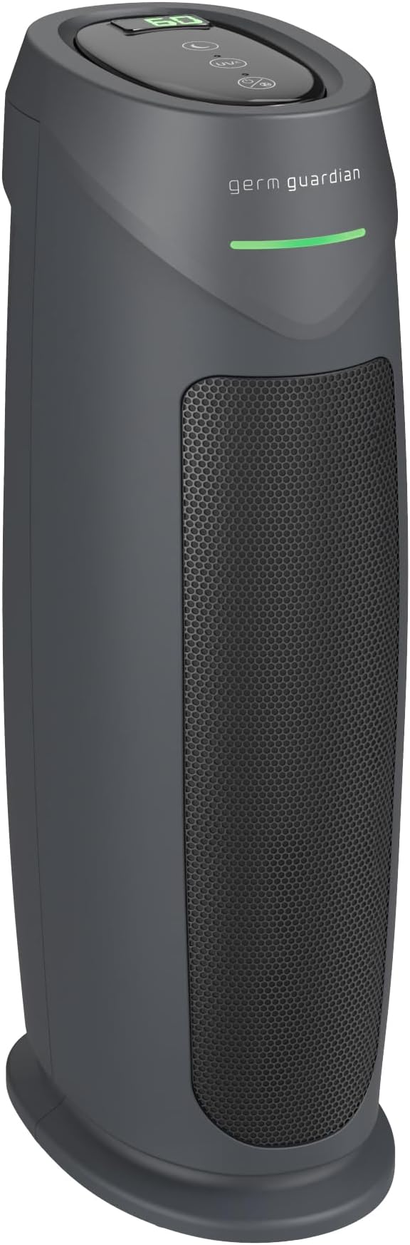 GermGuardian HEPA Air Purifier for Home, Large Rooms Up To 743 Sq. Ft. with HEPA PURE Air Filter, Air Quality Monitor & UV-C Light, AC4880G, 22" Tower, Graphite