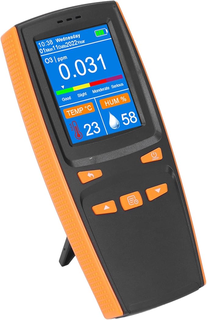 Meter Detector, 2.8 inch LCD Display Air Detector Handheld Air Quality Pollution Monitor Portable Analyzer USBOzone Concentration Tester for Home Industry Indoor Outdoor