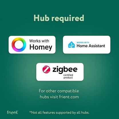 frient Intelligent Keypad | Secure Access Control | Keyless Entry | Zigbee | Works with Homey and Home Assistant | Smart Home PIN and RFID Reader, Backlit Wireless Door Entry, Compatible with Homey and Home Assistant