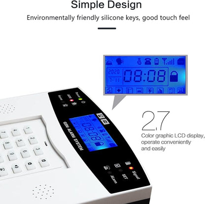 Alarm System, Sunydog GSM Alarm System Tuya Smart Home Security Alarm System with LCD Display, Support Two-Way Voice Intercom