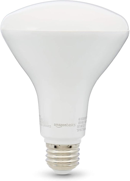 Amazon Basics BR30 LED Light Bulbs, 65W Equivalent, 11W Energy Efficient, E26 Standard Base, Soft White 2700K, Dimmable, 10,000 Hour Lifetime, 6-Pack