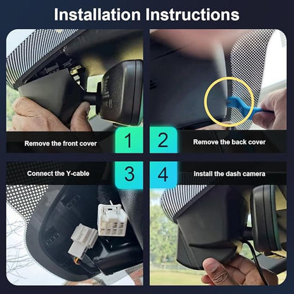 Fitcamx Front 2K+Rear 1080P Dash Cam Adapts for Acura TLX 2024-2025 & TLX Type S (HD2-D6430), OEM Factory Look, Dual HD Video, Built-in WiFi & APP, Loop Recording, G-Sensor, Easy to Set, 64GB Card
