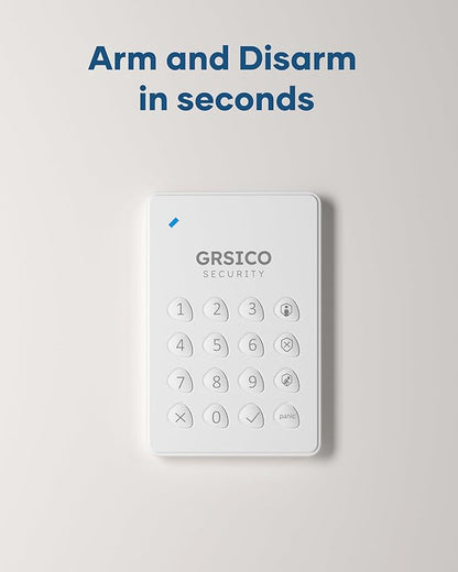9-Piece Home Security System, WiFi Wireless Alarm System, 120dB Siren Alert, DIY Smart Security System for House and Apartment, Smart Life App Control, No Monthly Fee, 2.4GHz WiFi