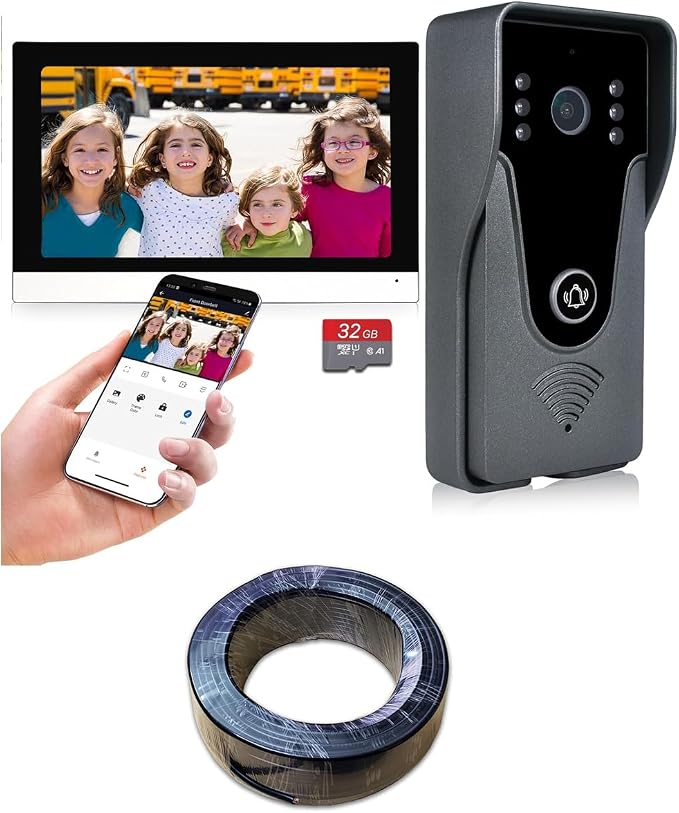 WiFi Video Intercom System + 150FT RVV 4 Wire/Cable Bundles