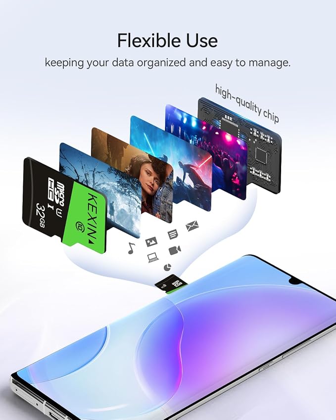 KEXIN 32GB Micro SD Card 10 Pack 32 GB Class 10 Ultra Micro SDHC UHS-I Bulk Memory Card C10, U1, 10 Pack Bulk Micro SD Card