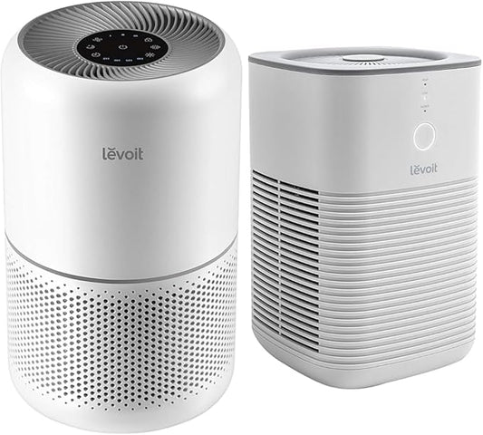 LEVOIT Air Purifier for Home Allergies Pets Hair 1095 ft2 Core300-P and Desktop HEPA Air Purifier for Bedroom 161 ft2 1 Pack