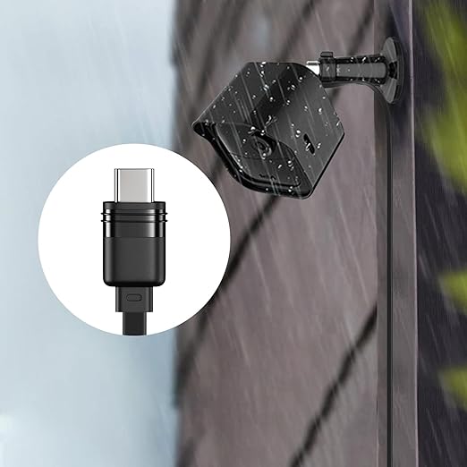 50ft Power Extension Cable Compatible with Blink Mini 2, Blink Mini and Blink Outdoor 4 Cameras - 15m Long Flat Micro USB Charging Cord with 30cm USB C Waterproof Adapter and 18W Fast Charger, Black