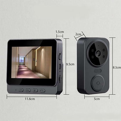 Video Doorbell, Video Intercom System, Smart Video Doorbell, Wireless Video Doorbell with Camera and Monitor with 4.3 Inch 1080P HD Monitor / 170° Viewing Angle/Night Vision/Two Way Voice