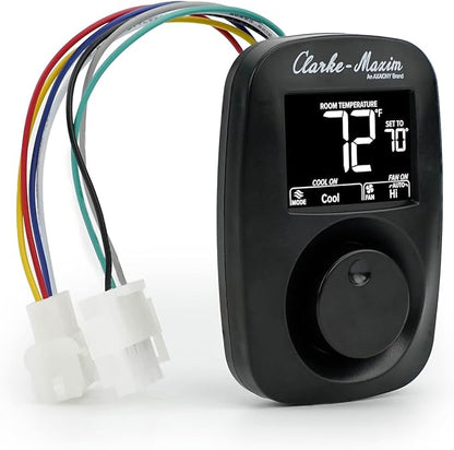 9420-381 Cooling & Heating Wall-Mounted Digital Thermostat - Black, Easy Installation, Low Power Consumption