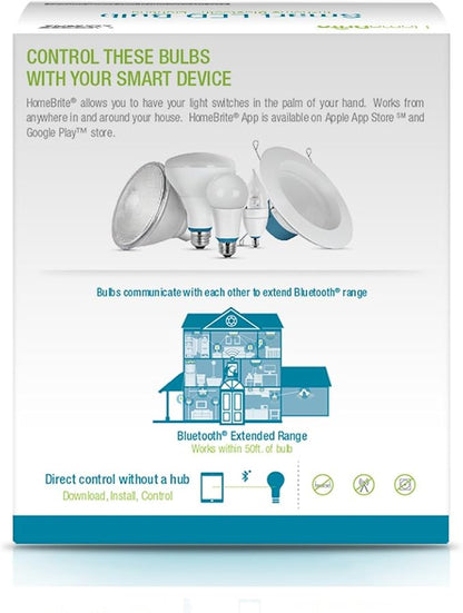 Feit Electric PAR38/LED/HBR 90W Equivalent (2700K) Dimmable Bluetooth Smart HomeBrite LED Flood Light Bulb, Soft White