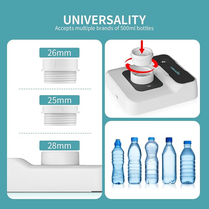 Travel Humidifier, Portable Small Humidifier for Plants, Bedroom, Office, Hotel or Car, Battery Operated Mini Cool Mist Humidifiers, Quiet 23dB, Auto-off, Night Light & BPA-Free, White