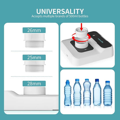 Travel Humidifier, Portable Small Humidifier for Plants, Bedroom, Office, Hotel or Car, Battery Operated Mini Cool Mist Humidifiers, Quiet 23dB, Auto-off, Night Light & BPA-Free, White