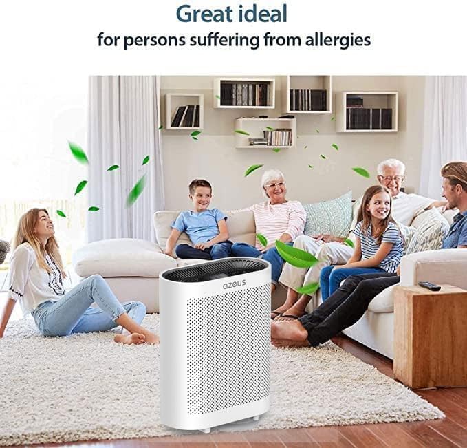 Azeus True HEPA Air Purifier GL-FS32 | 4-Stage Filtration System, Ultra-Quiet Operation, and Air Quality Sensor | Ideal for Large Rooms, Bedrooms, and Offices