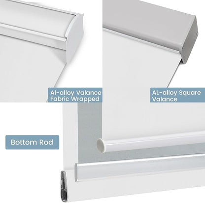 Motorized Blinds with Remote, Smart Electric Roller Shade, Automatic 100% Blackout Window Blinds, App & Voice Control, Smart Home Compatible, 24 Color Options (Blinds Custom)