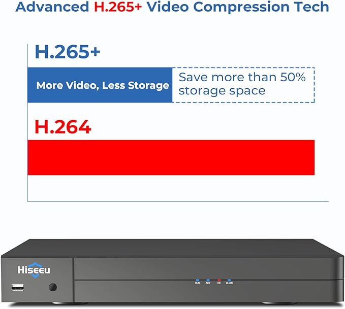Hiseeu 12MP 16CH PoE NVR Network Video Recorder for Home Security Camera System, Work with 12MP/8MP/5MP/4MP/3MP/1080P PoE Security Camera, Motion Detect,24/7 Recording, Smart Playback, No Hard Drive