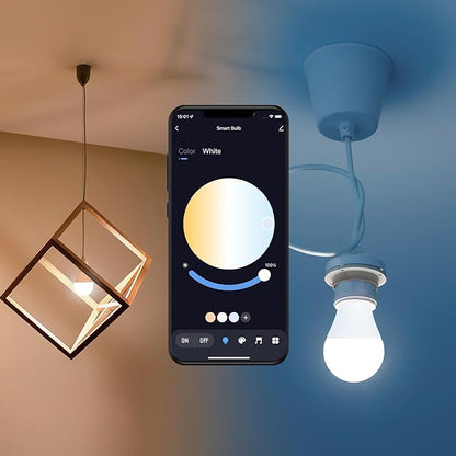 Smart LED Light Bulb, 9W, RGB Color Changing, Music Sync, 806LM, Compatible with Alexa & Google Home, App Control，4 Pack