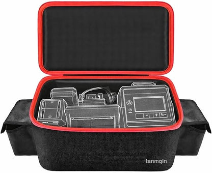 Air Compressor Bag for Milwaukee M18 Inflator 2848-20/2771-20 | Oxford Fabric, Dual Battery Pockets for 3.0-9.0Ah Packs, Accessory Organization for Garage and Vehicle, Black, Case Only