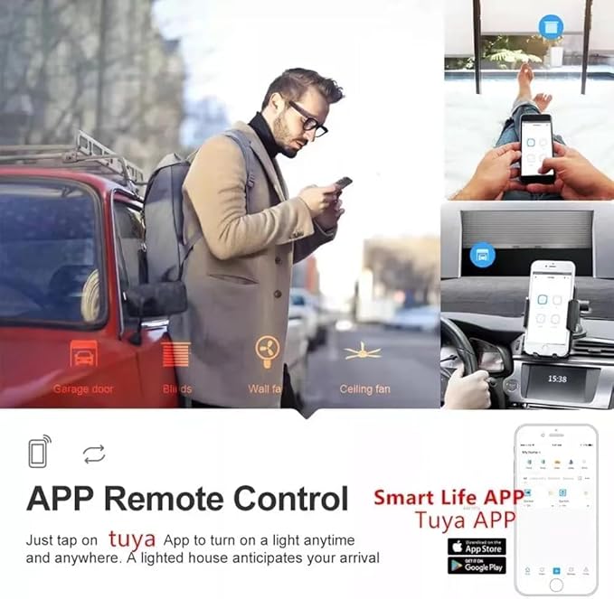 Smart Relay Module,Zigbee WiFi Wireless Garage Door Opener,1CH DC 7-32V/USB 5V Remote Control,Dry Contact Momentry Switch,Compatible with Alexa and Google Home
