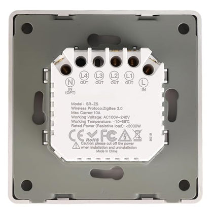 Fafeicy Smart Light Switch for Zigbee 2 Gang, Timing Dimming Scene Panel
