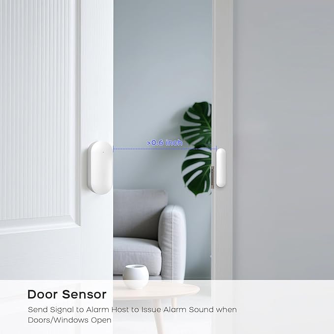 PGST WiFi Wireless Home Alarm System - 2025 Home Security System, 10-Minute Installation, 4 Door & Window Sensors + 2 Motion Sensors, APP Remote Control, Compatible with Alexa, No Monthly Fee