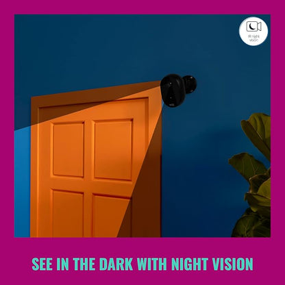 WiZ Outdoor Security Camera - Full HD Video, Infrared Night Vision, Motion & Sound Detection, Automated Alerts, Connects to Wi-Fi, Voice/App Control, Works with Google Home, Alexa, and HomeKit